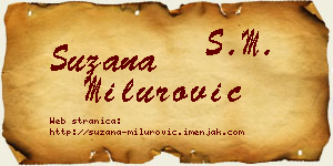 Suzana Milurović vizit kartica